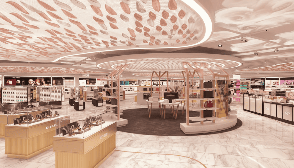 Một khu vực mua sắm miễn thuế